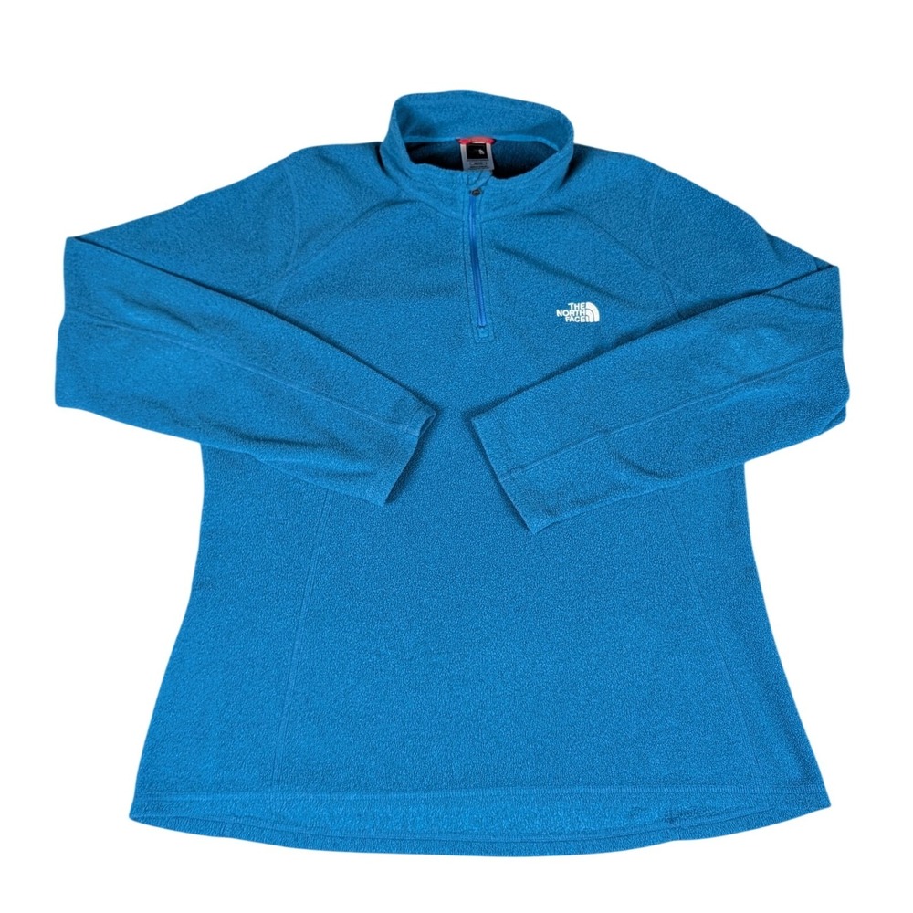The North Face Fleece Pullover Womens XL Blue TKA 100 1/4 Zip Excellent